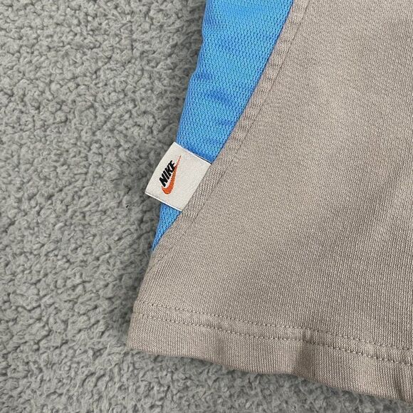 VTG Nike Shorts Men M Gray Blue Athletic Pull On Fleece Y2K - Picture 2 of 14
